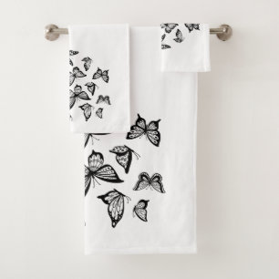 Juego de toallas de baño "Mariposa Negra"