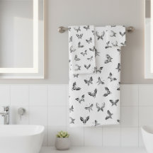 Juego de toallas de baño Mariposas Tribales de tre