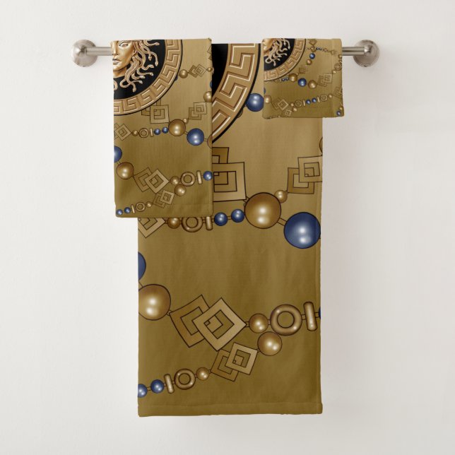Juego de toallas de baño Medusa Gold & Pearls (In situ)