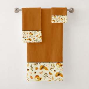 Juego de toallas de baño otoño mezclado