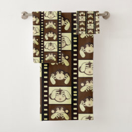 Juego de toallas de baño para 3 monos