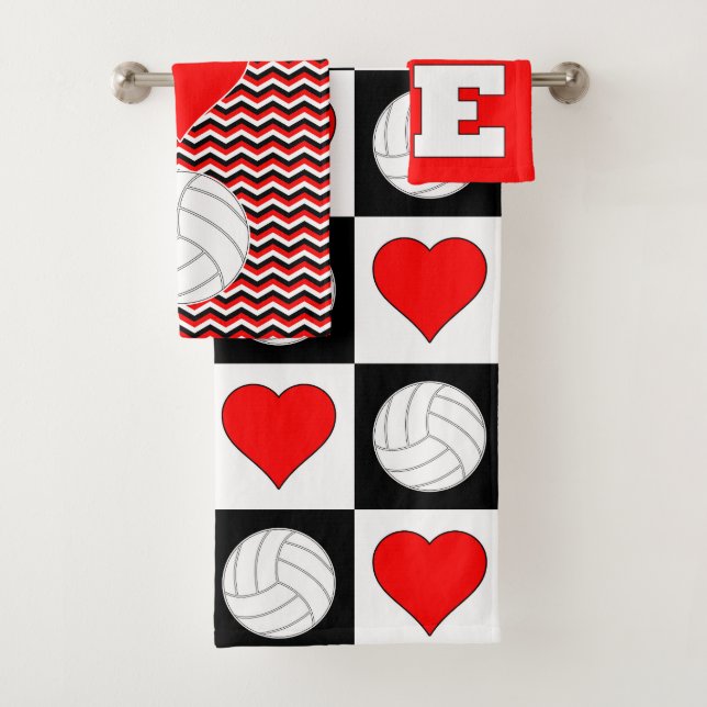 Juego de toallas de baño para jugador de voleibol  (In situ)