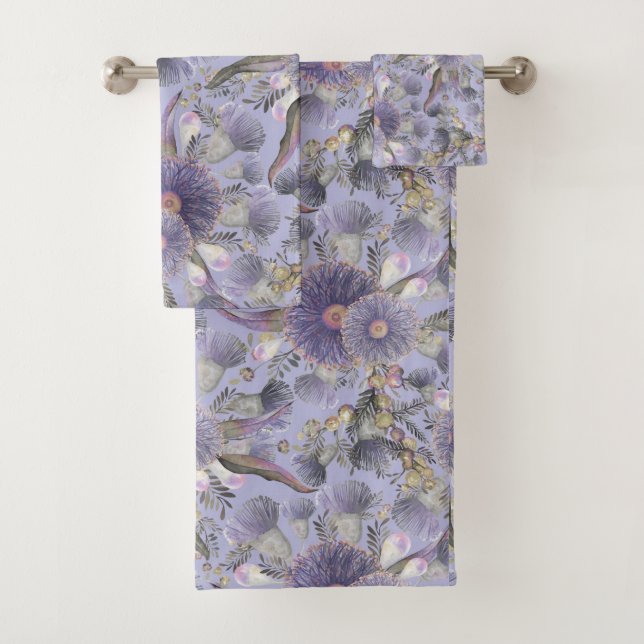 Juego de toallas de baño para malva romántica y eu (In situ)