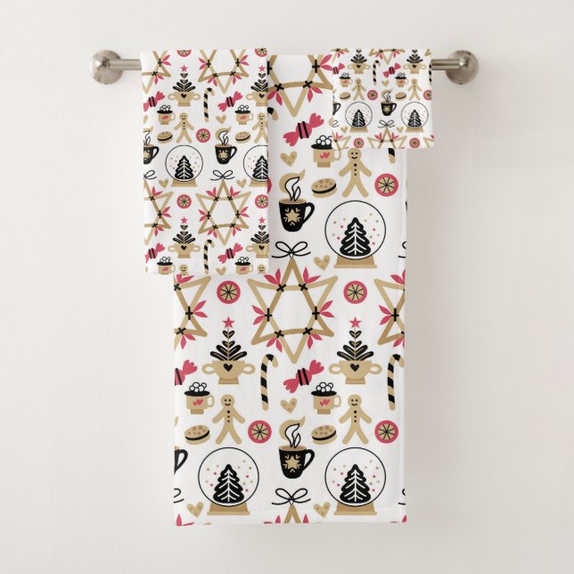 Juego de toallas de baño para navidades (In situ)