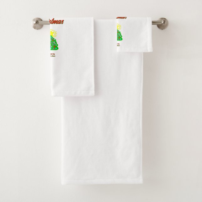 Juego de toallas de baño para Navidades alegres (In situ)