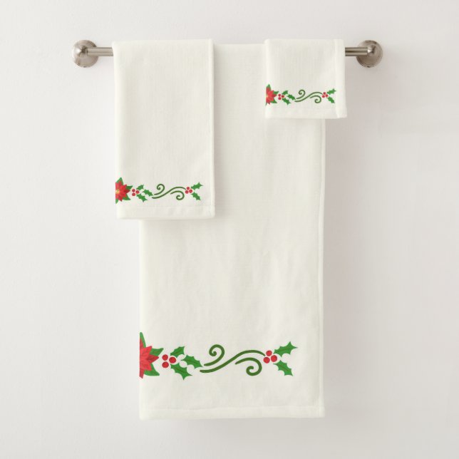 Juego de toallas de baño para navidades Holly y Po (In situ)