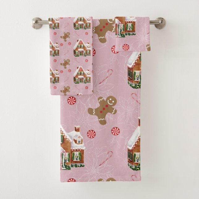 Juego de toallas de baño para Navidades rosas de l (In situ)