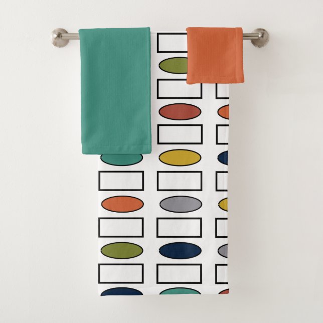 Juego de toallas de baño para ovales y rectángulos (In situ)