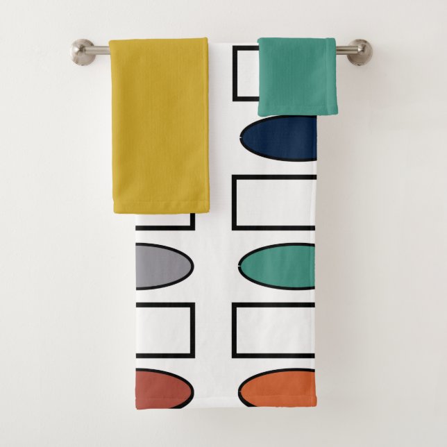 Juego de toallas de baño para ovales y rectángulos (In situ)