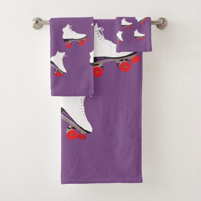 Juego de toallas de baño para patines blancos (In situ)