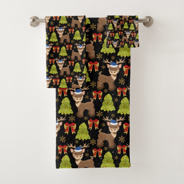 Juego de toallas de baño para renos (In situ)