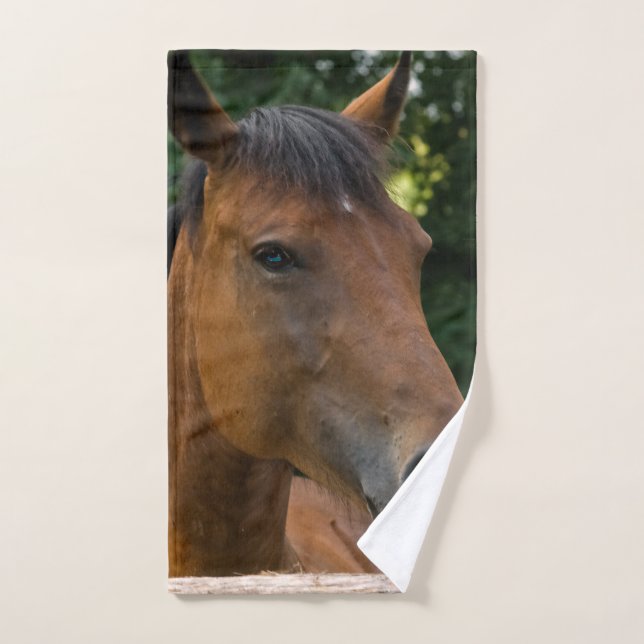Juego de toallas de baño para retratos de caballos (Toalla de mano)