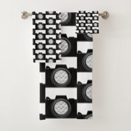 Juego de toallas de baño para temas de cámara