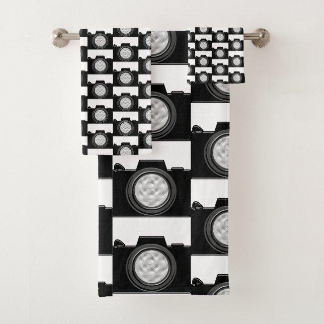 Juego de toallas de baño para temas de cámara (In situ)