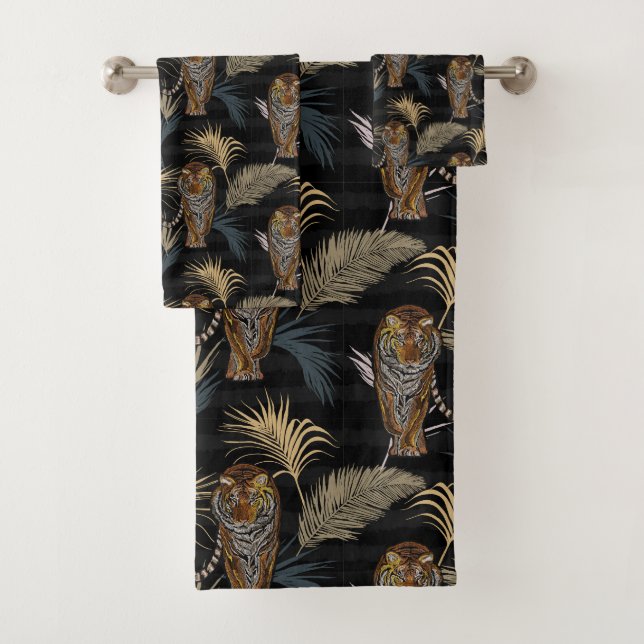 Juego de toallas de baño para tigres (In situ)