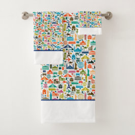 juego de toallas de baño para viajar por el mundo