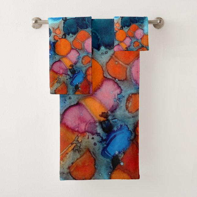 Juego de toallas de baño patrón (In situ)