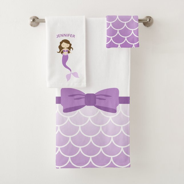 Juego de toallas de baño personalizadas de Sirena  (In situ)