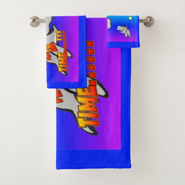 Juego de toallas de baño Personalizado de ballenas (In situ)