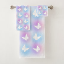Juego de toallas de baño "Pink & Blue" Butterfly