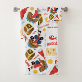 Juego de toallas de baño piratas