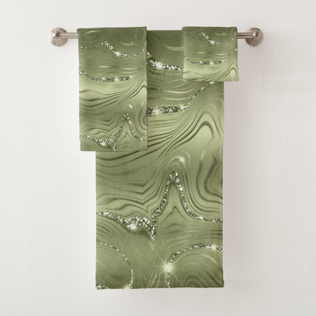 Juego de toallas de baño Purpurina de plata de luj (In situ)