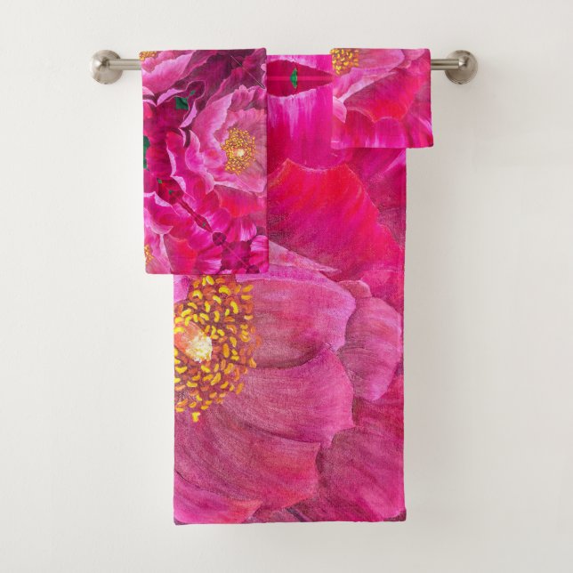 Juego de toallas de baño - Rosa del desierto rosa (In situ)