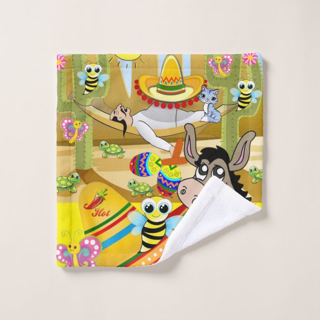 Juego de toallas de baño Sombrero para hombre mexi (Toallita)
