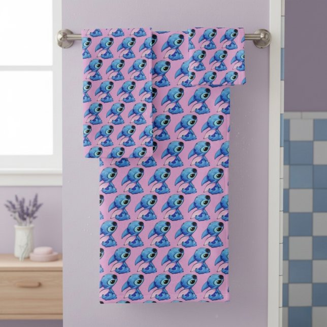 Juego de Toallas de Baño Stitch (Subido por el creador)