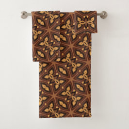 Juego de toallas de baño tribal geométrico