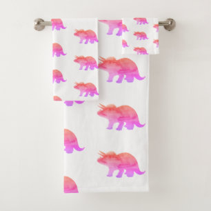Juego de toallas de baño Triceratops de dinosaurio