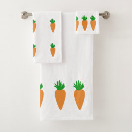 Juego de toallas de baño "Zanahorias"