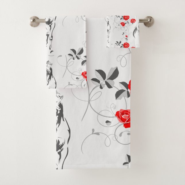 Juego de toallas de caballo barrocas (In situ)