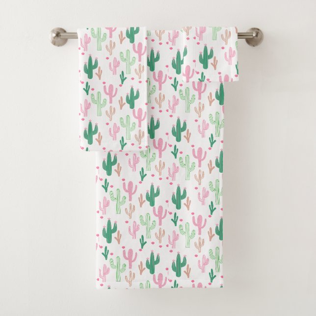 Juego de toallas de Cacti Preppy (In situ)