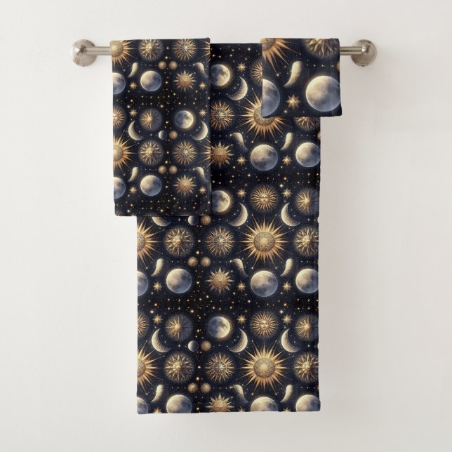 Juego de toallas de cielo nocturno celestial (In situ)