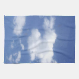 juego de toallas de cocina con nubes en cielo azul