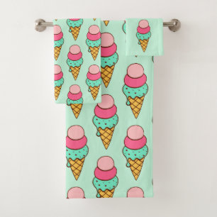 Juego de toallas de conos de helado regalo