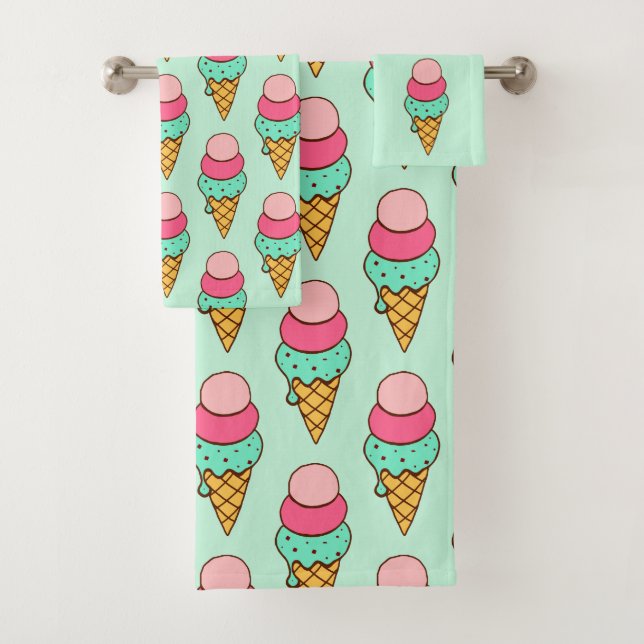Juego de toallas de conos de helado regalo (In situ)