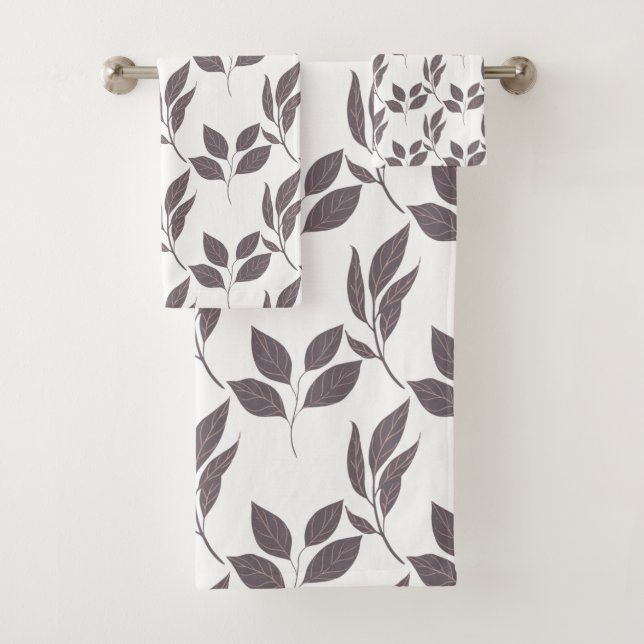 Juego de toallas de hoja marrón (In situ)