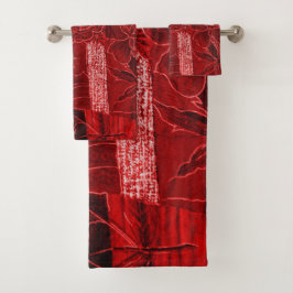 Juego de toallas de impresión con mosaico de flore