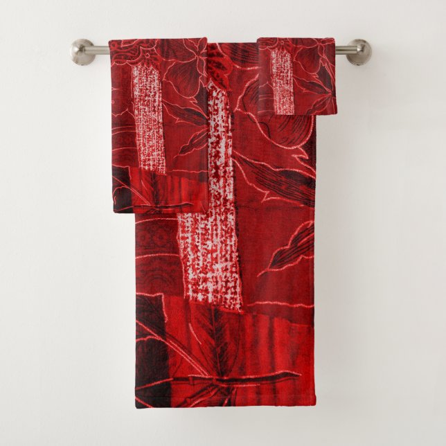 Juego de toallas de impresión con mosaico de flore (In situ)