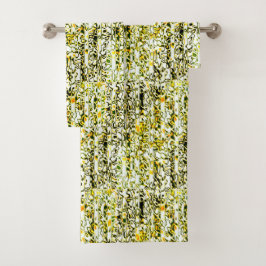 Juego de toallas de impresión con queso amarillo y