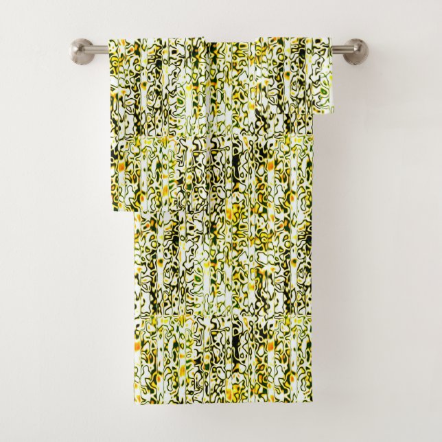 Juego de toallas de impresión con queso amarillo y (In situ)