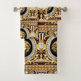 Juego de toallas de invitado Golden Medusa Gems