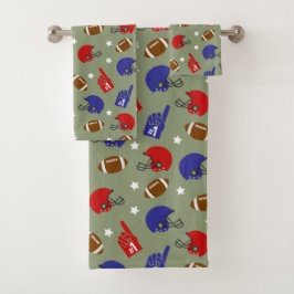 Juego de toallas deportivas de fútbol temática