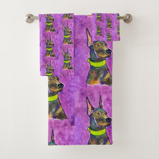 Juego de toallas Doberman
