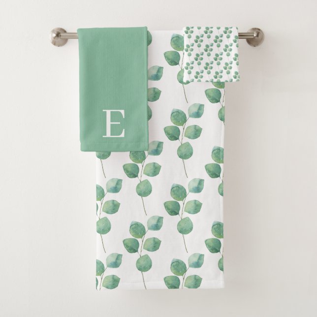 Juego de toallas Eucalyptus monogramado (In situ)