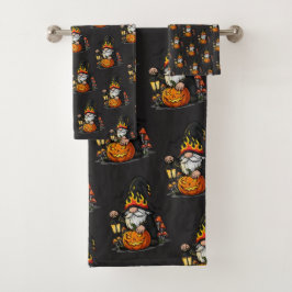 Juego de toallas Gnome de Halloween