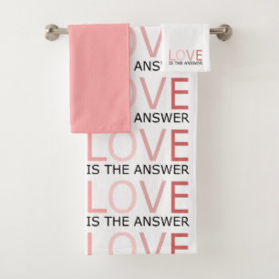 Juego de toallas La respuesta es el amor