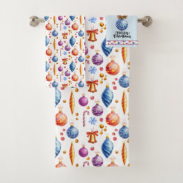 Juego de toallas navideñas de Feliz